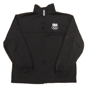U.S. Olympic Committee Black Zip-Up Jacket